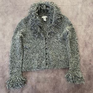 Vintage groovy fringe cardigan